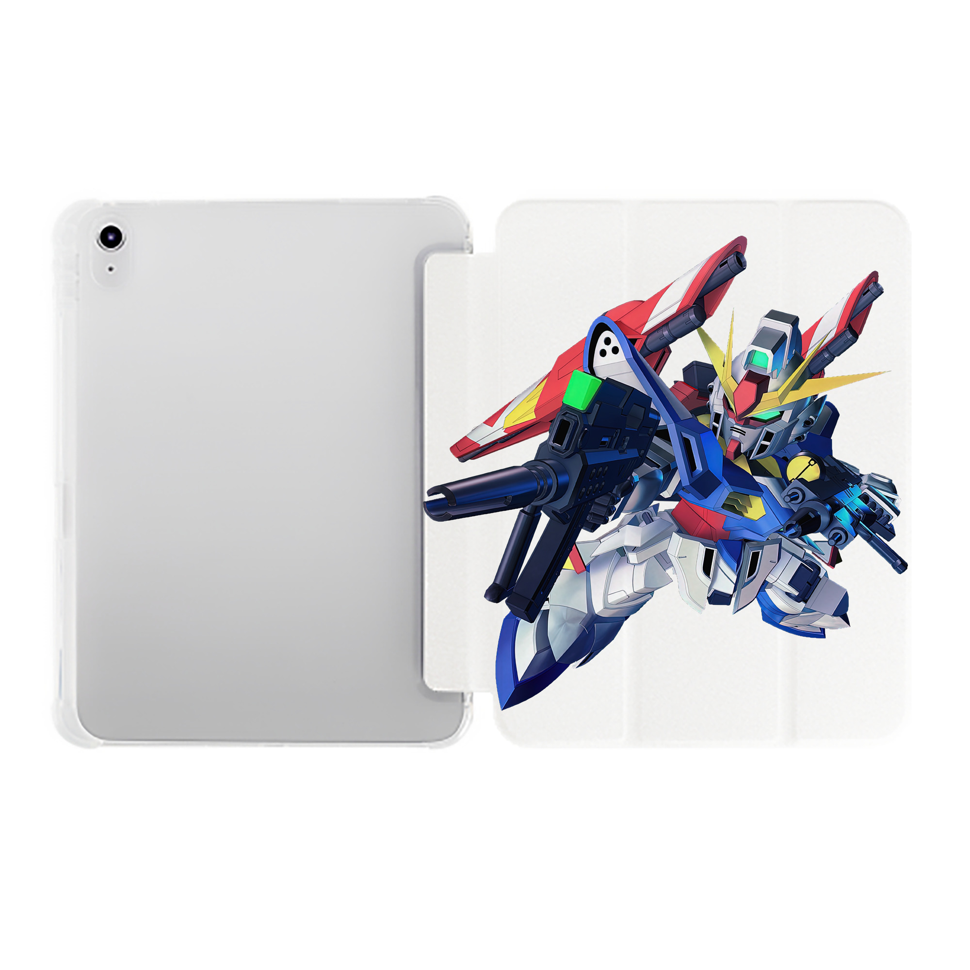 （画像用） 機動戦士ガンダム Mobile Suit Gundam IPad ケース ペン収納付き 三つ折りスタンド PUレザー×シリコン 対応機種9.5/10.5/10.9インチ